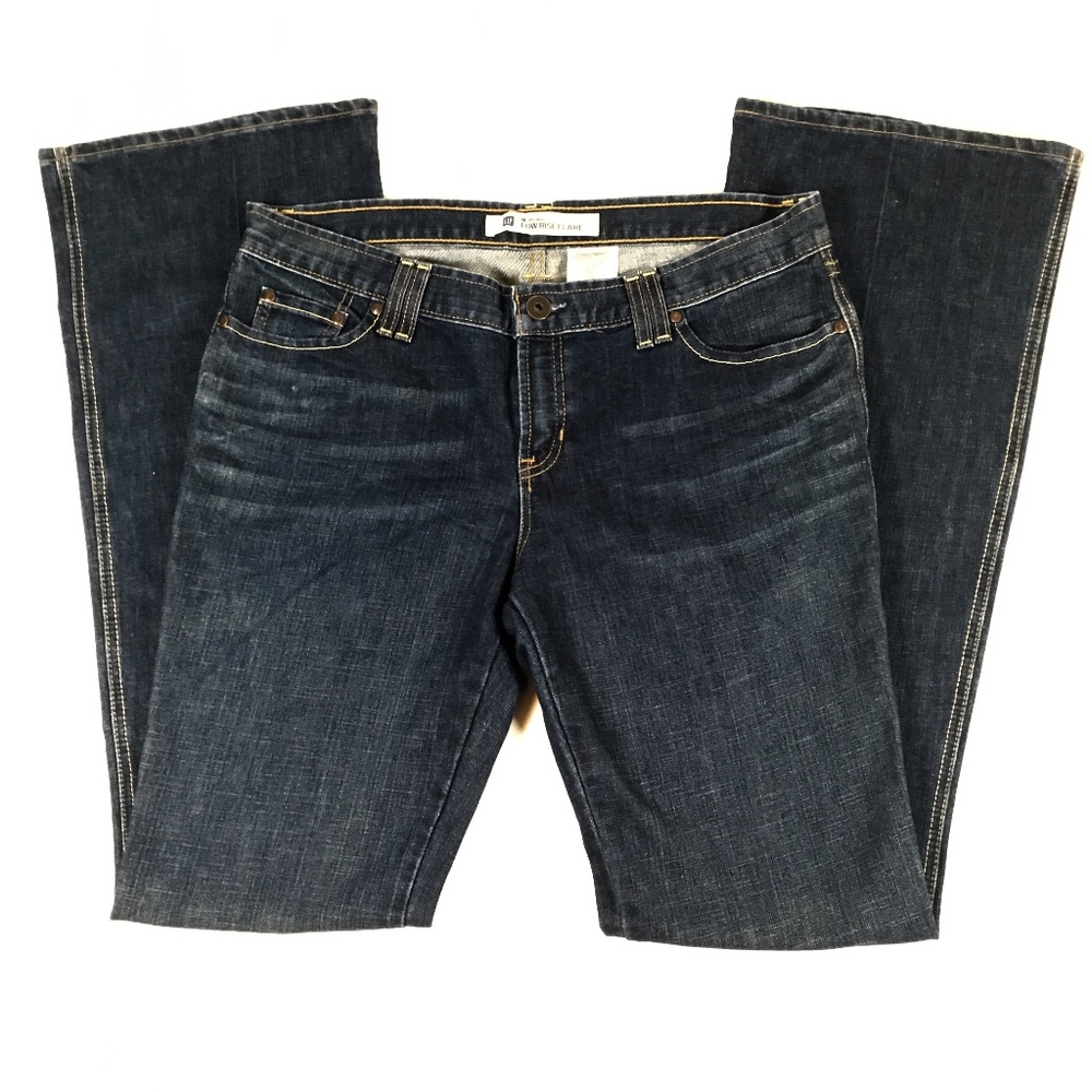 Gap Low Rise Flare Medium Wash Denim Jeans 12